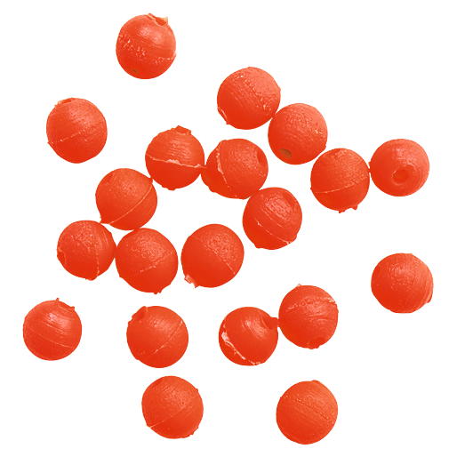 Gummiperlen (rund, orange ö 6 mm)