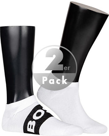 BOSS Black, Sneakersocken, Baumwolle, weiß