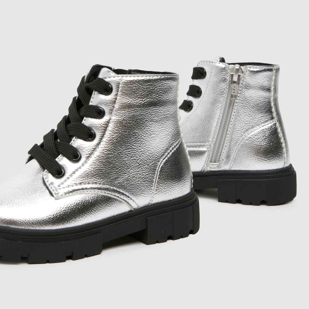 Schuh silverfärgade Carnival Lace-stövlar för flickor