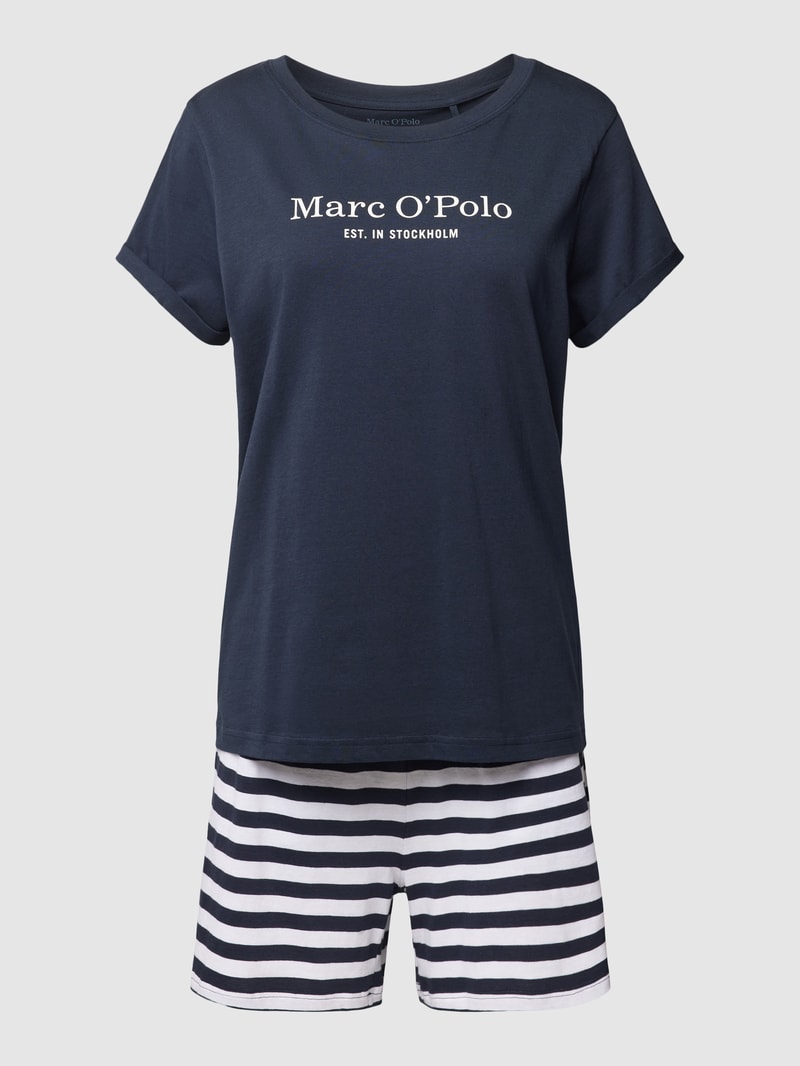 Pyjama mit Label-Print Modell 'MIX N MATCH' in blau