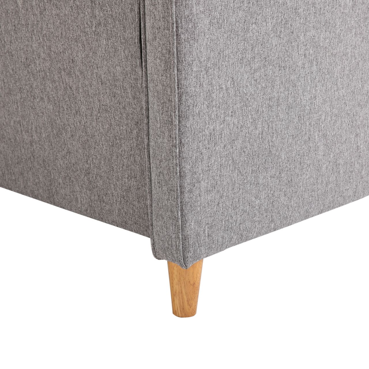 HOMCOM 2-Sitzer Sofa Stoffsofa Doppelsofa abnehmbar mit Kissen 200 kg-Belastbarkeit Leinen Schaumstoff Hellgrau 141 x 70 x 78 cm