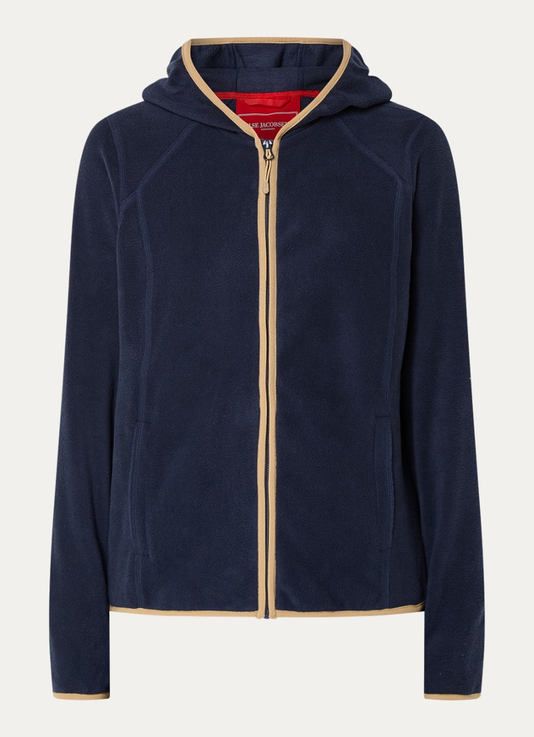 Ilse Jacobsen fleece cuddle jacket with hood and zip pockets