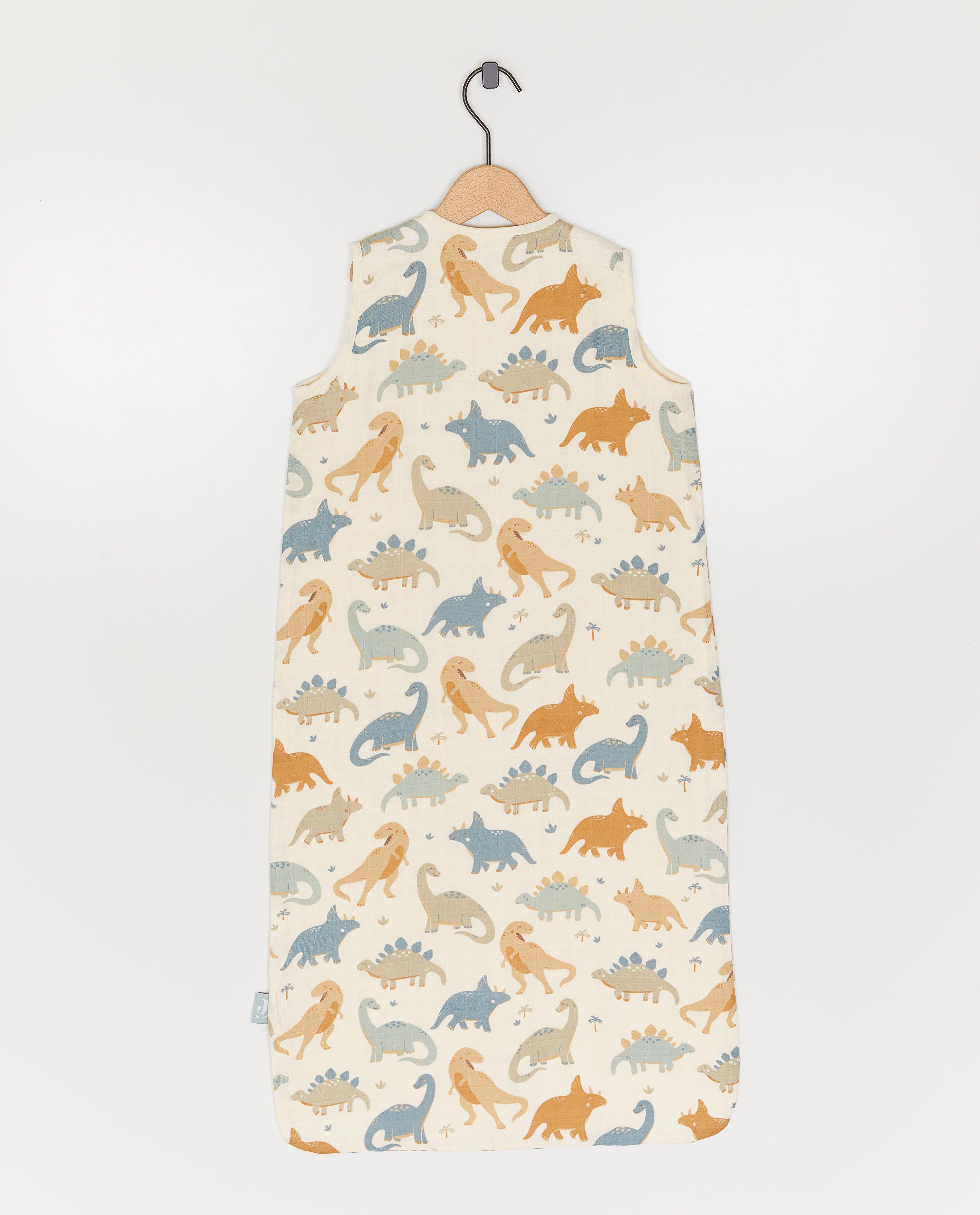 Sac de dormit Jollein cu imprimeu de dinozauri (90 cm), TOG 0.5 alb