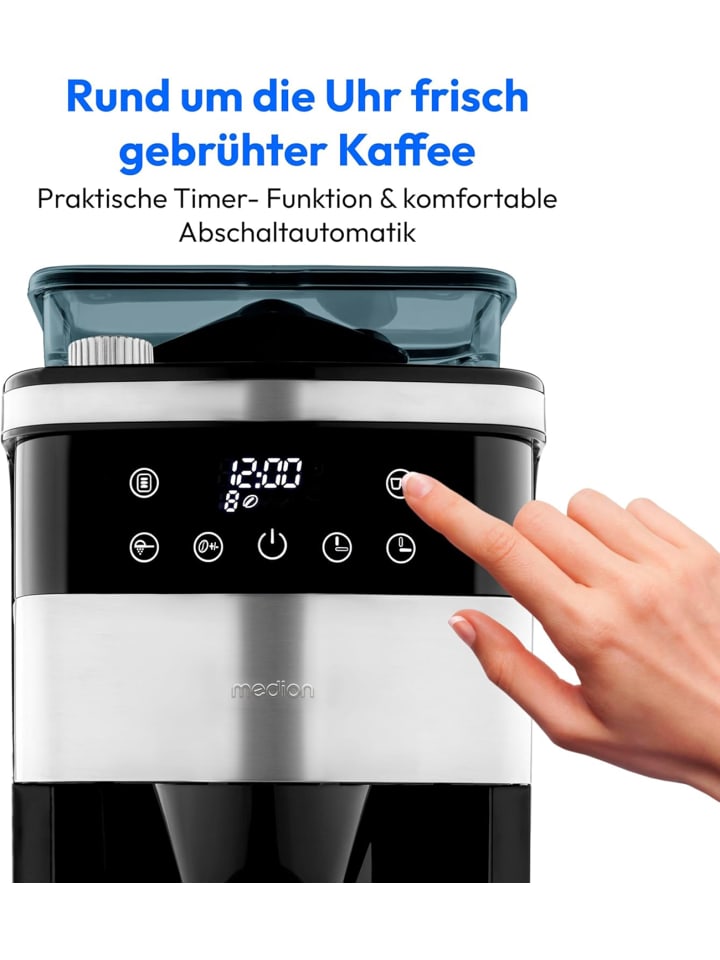Medion Kaffeemaschine MD 19911 in silber günstig kaufen onesize