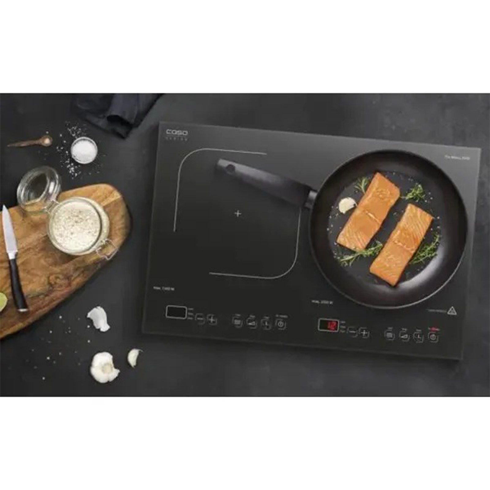 Caso Doppelkochplatte 2226 Pro Menu 3500, Sensor Touch-Bedienung, Glaskeramik-Oberfläche