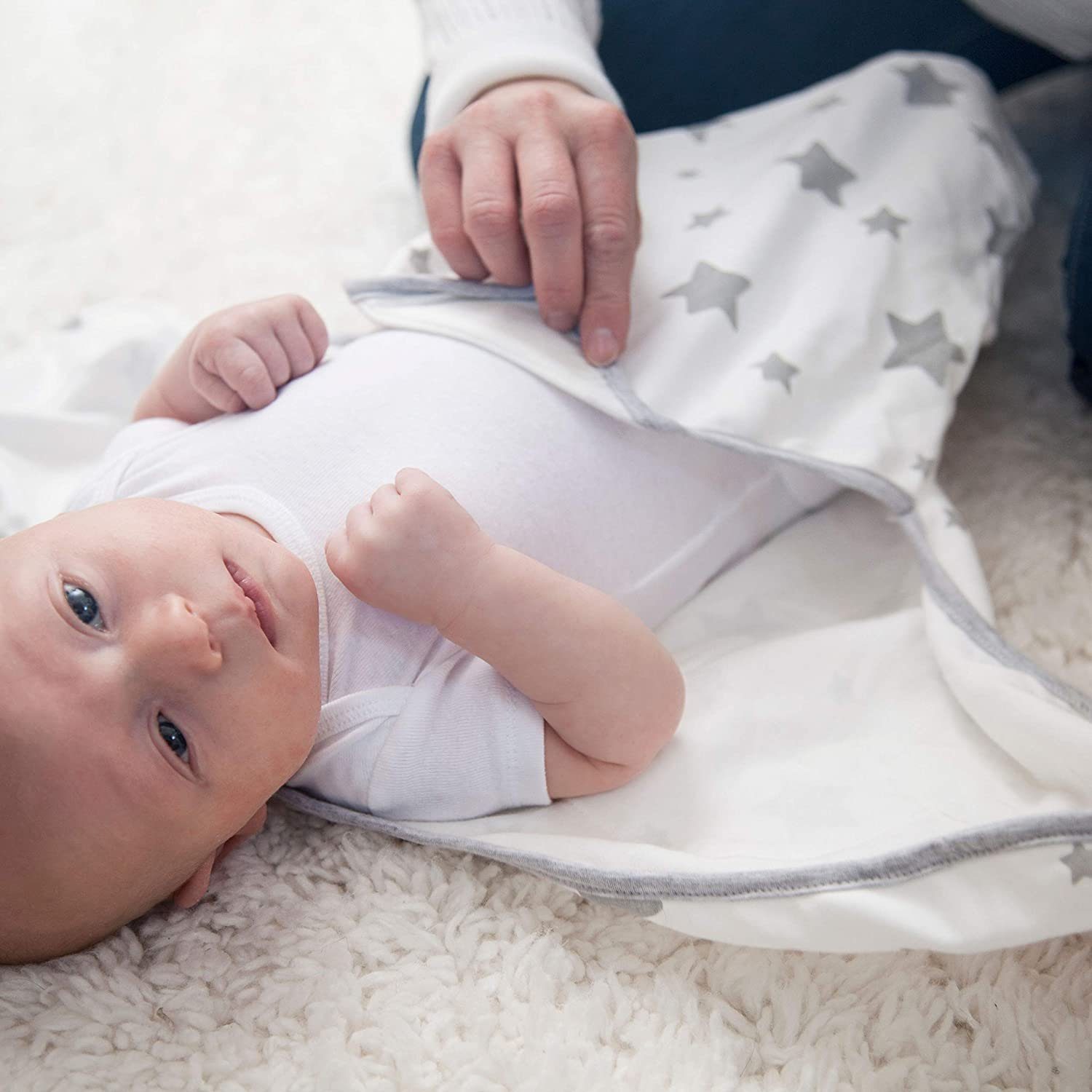 FeelGlad Tragetuch Schlafsack aus Bio-Baumwolle für Babys 0-3 Monate