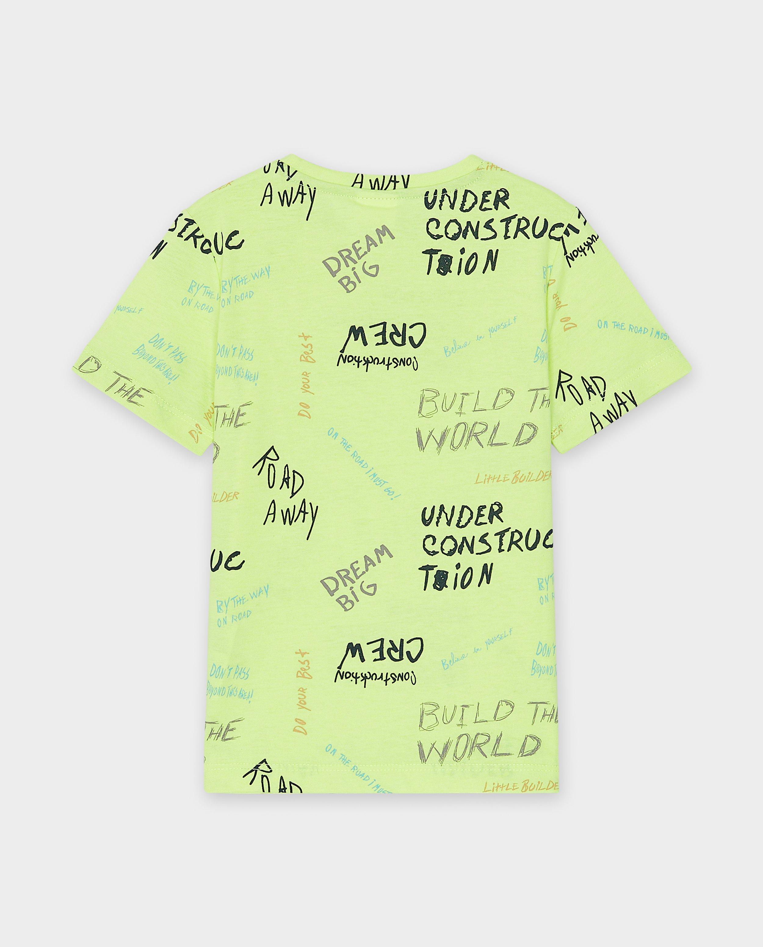 Tricou S. Oliver Green cu litere verde aprins