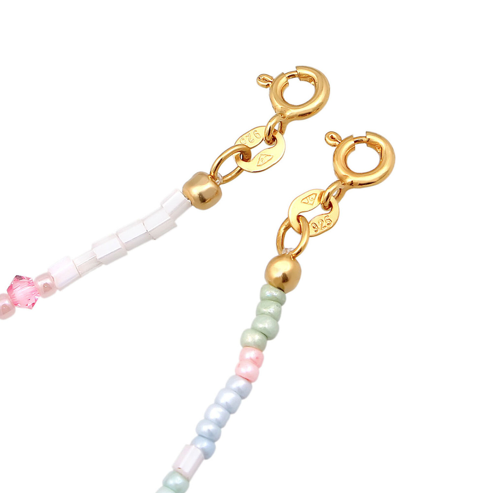 Elli Elli Bracelet Enfants perles de verre pastel set de 2 en argent sterling 925 plaq Bracelet