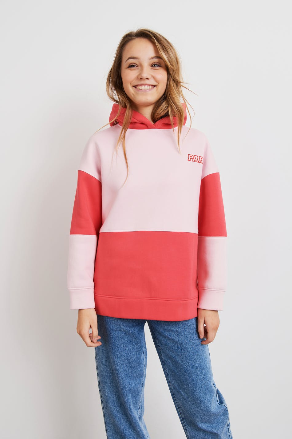 S oversized block hoodie
