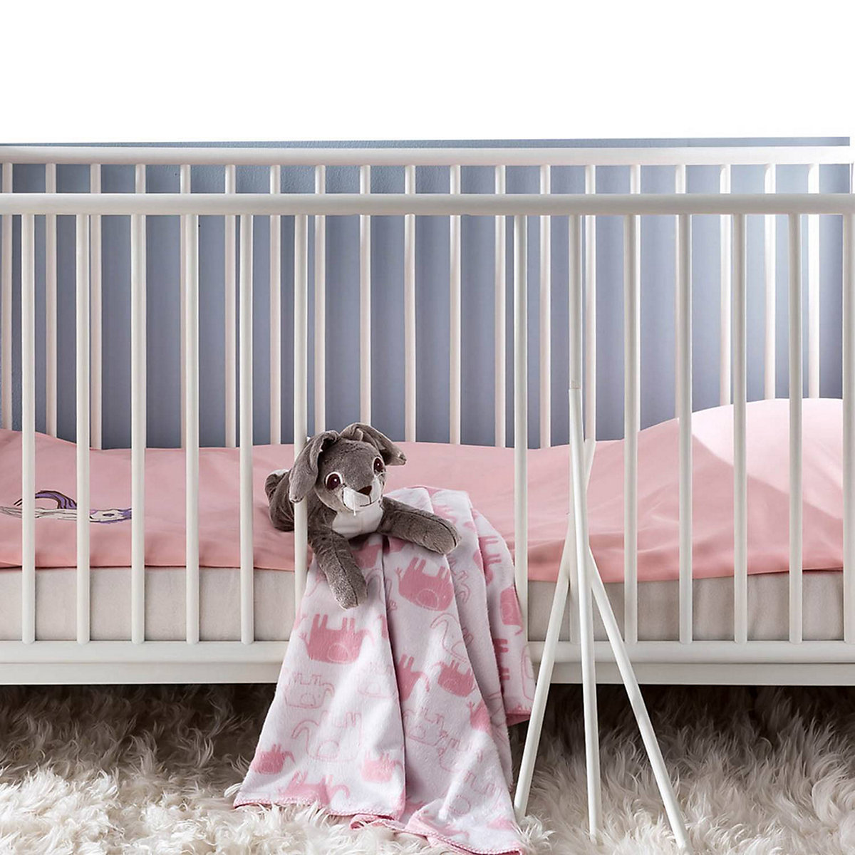 Babybett Kombination mit Wickelplatz OLBIA-19 in weiß