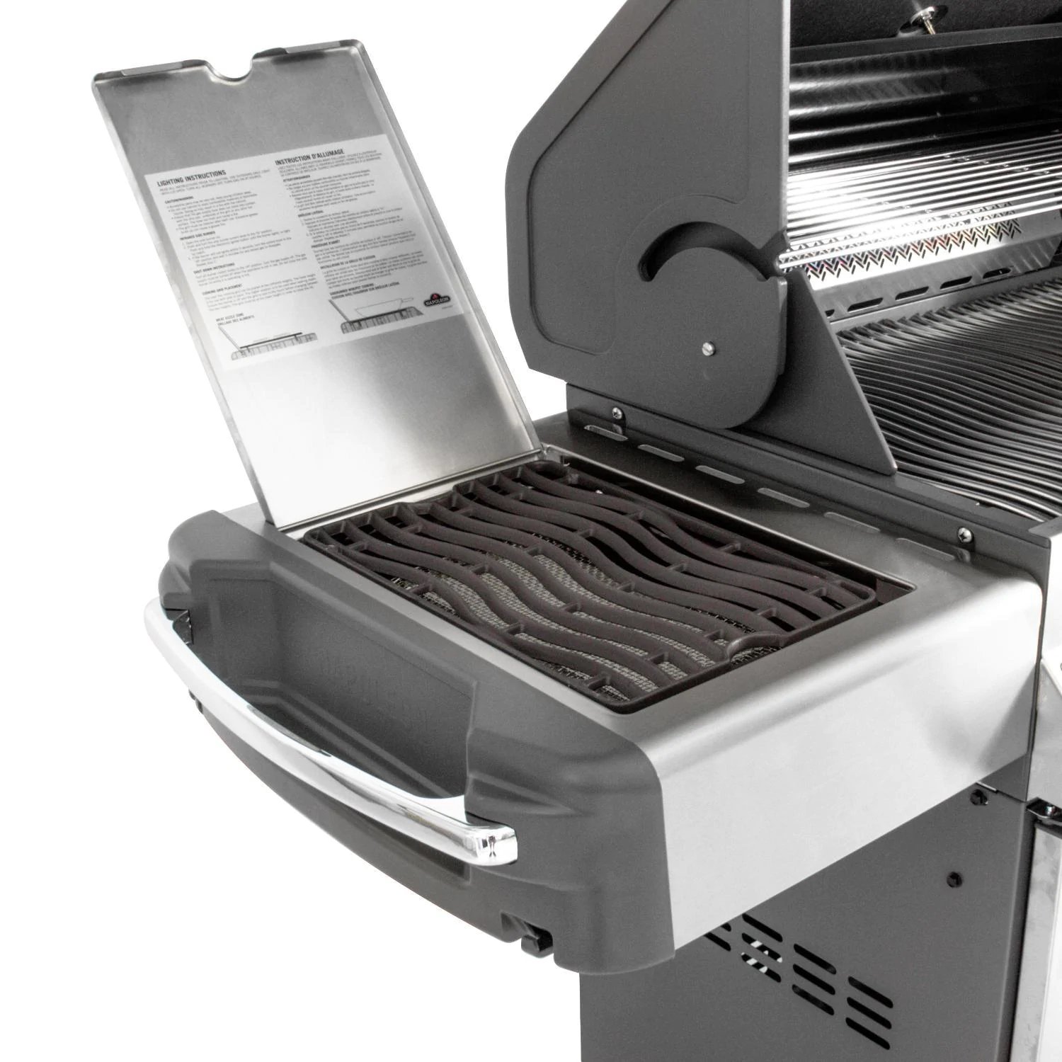 Napoleon Prestige 500 Propane Gas Grill with Infrared Rear Burner and Infrared Side Burner and Rotisserie Kit - P500RSIBPSS-3