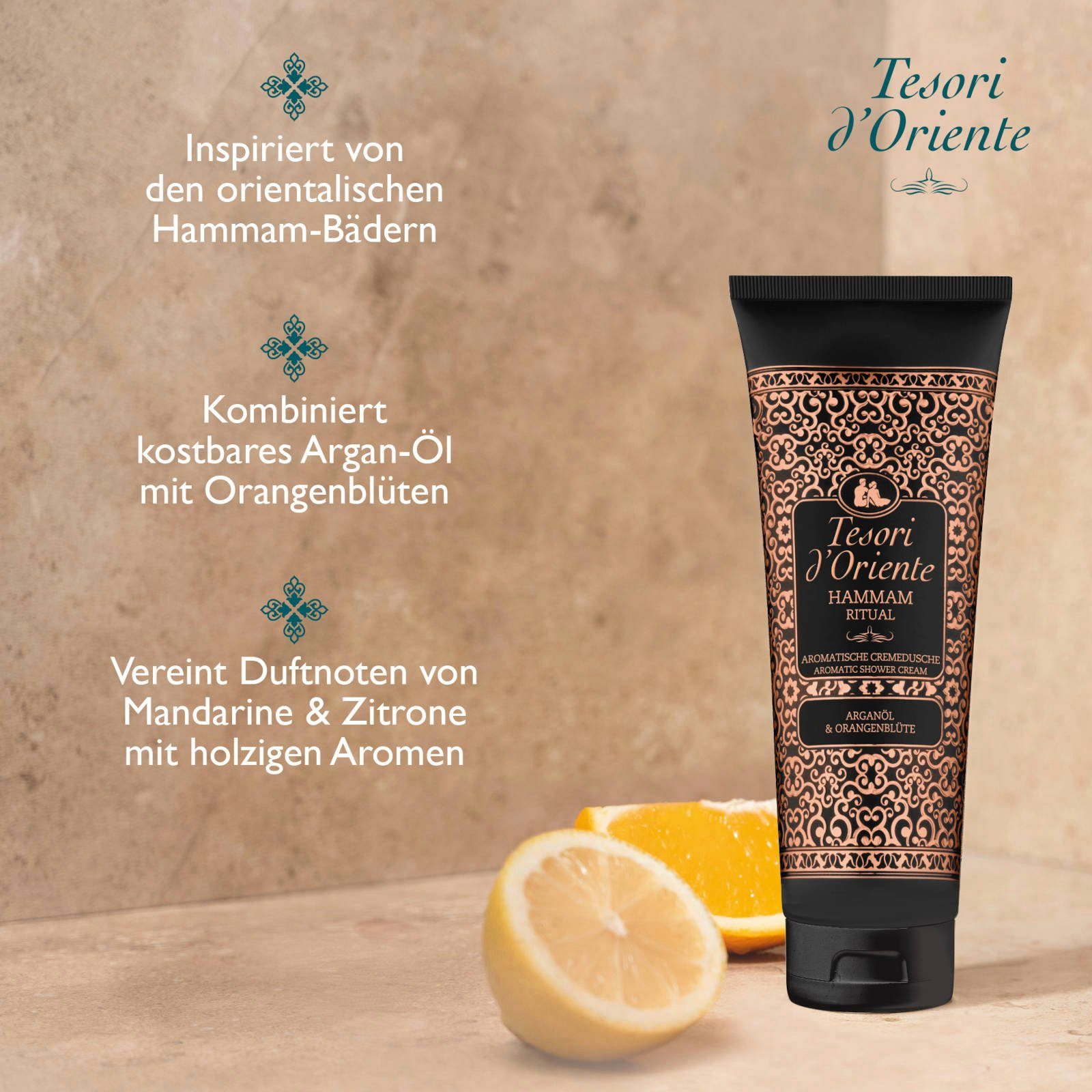 Tesori d´Oriente Pflege-Geschenkset Vielfalt Set Hammam Duschbad, Duschöl, Persian Dream Duschbad Set