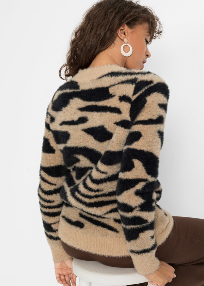 Strickpullover mit Animal-Muster