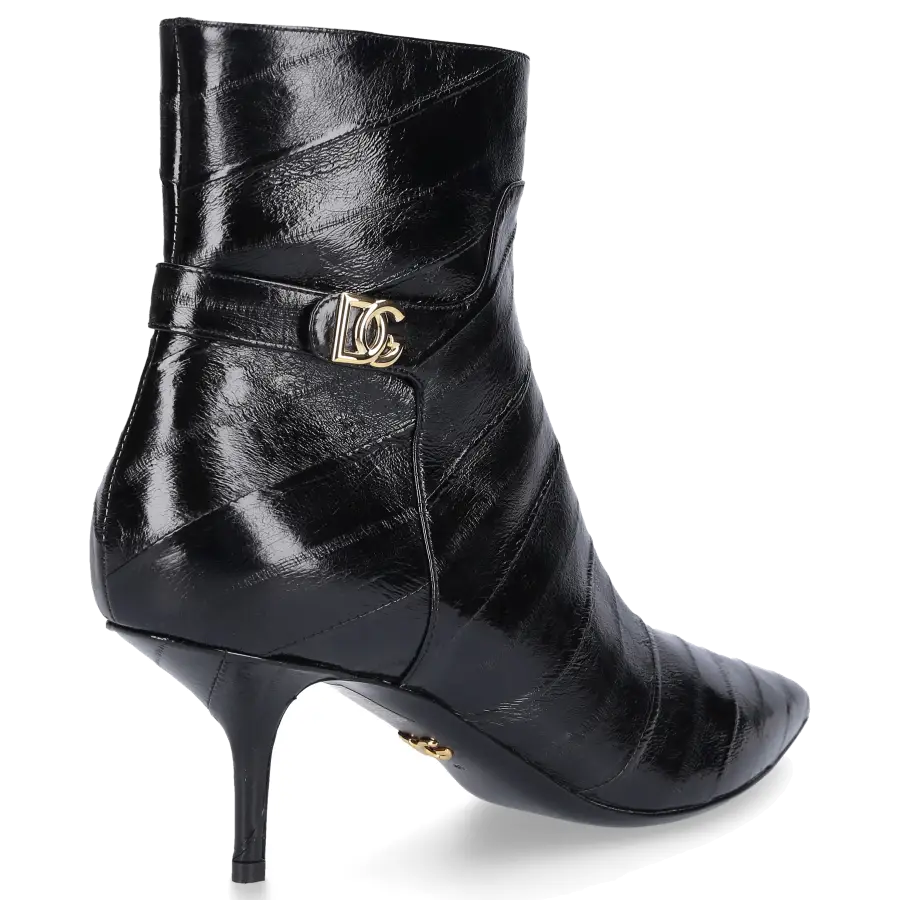 Dolce & Gabbana - Stiefeletten DG Aal Logo schwarz - schwarz