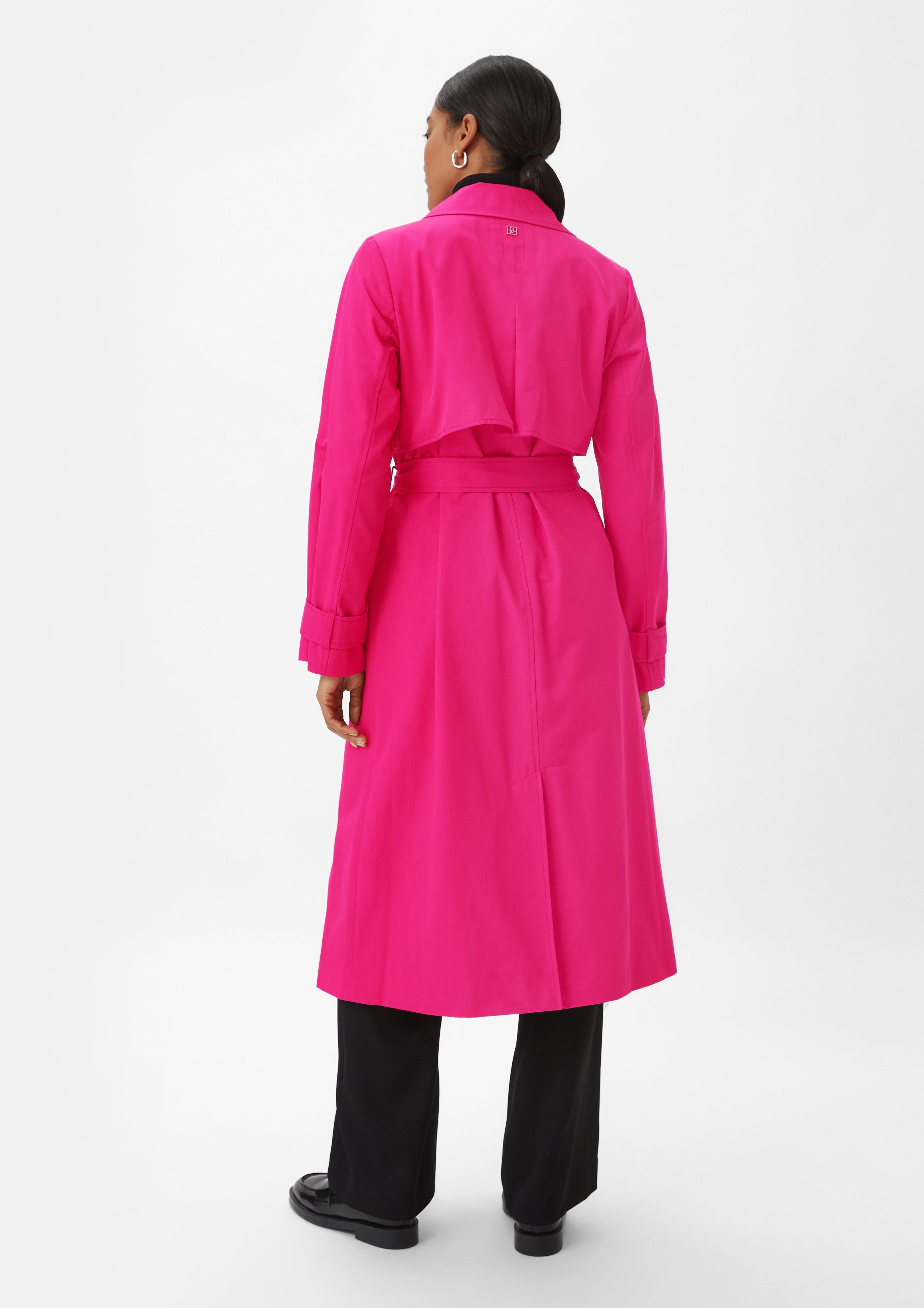 Trenchcoat mit Bindegürtel - pink