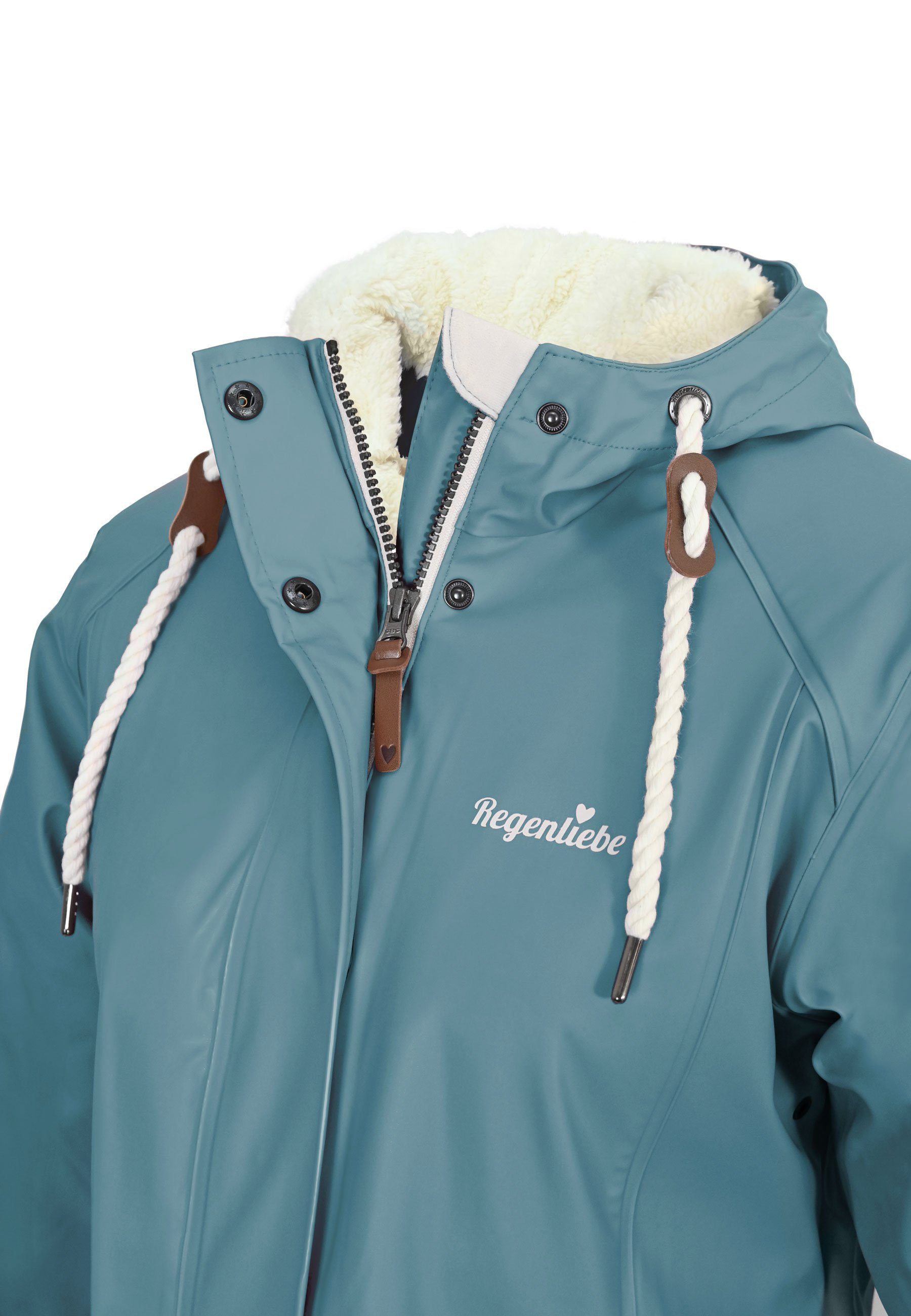 Regenliebe Winterjacke Friesennerz Regenparka mit Teddyfleece gefüttert