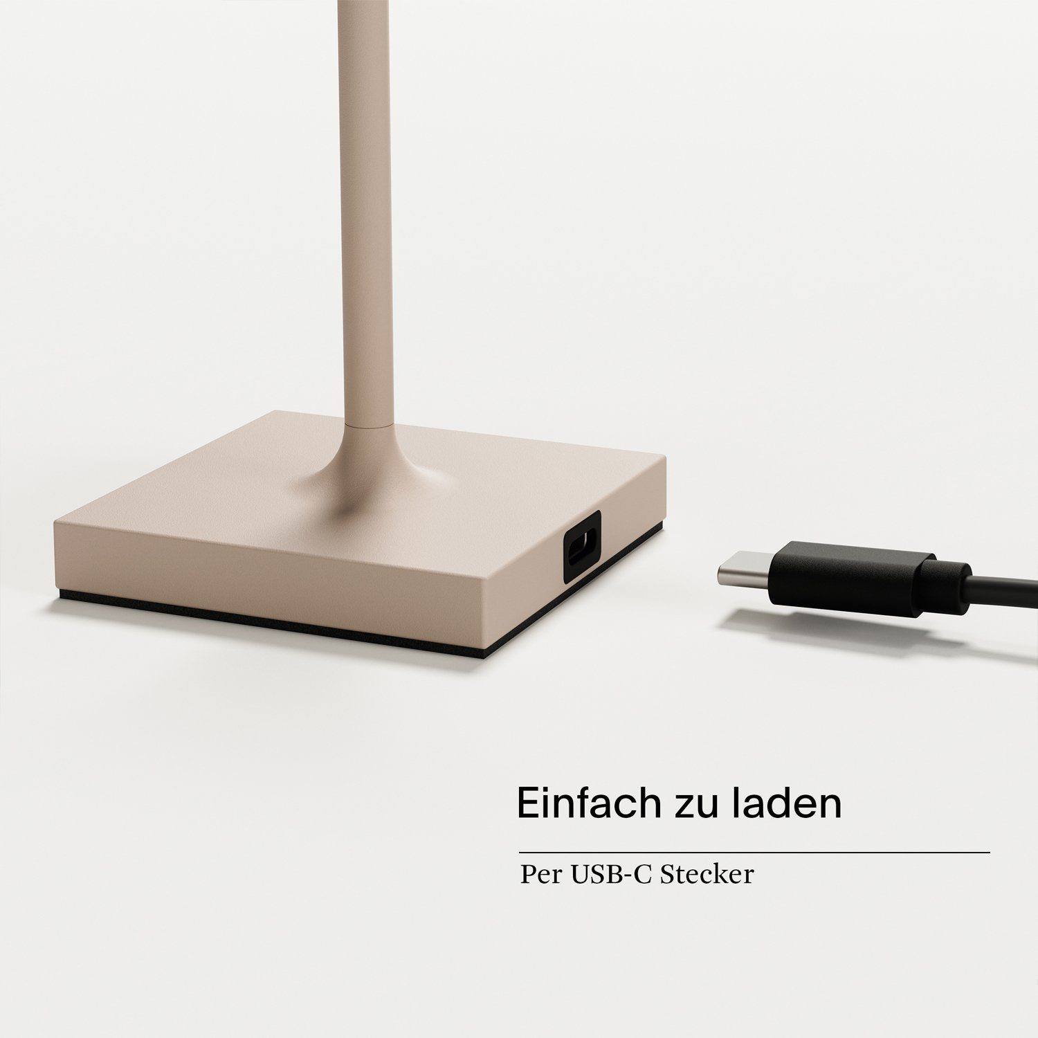 SIGOR LED Tischleuchte NUINDIE Pocket Dünenbeige, Dimmbar, 1 LED Platine, 2.700 K / 2.200 K