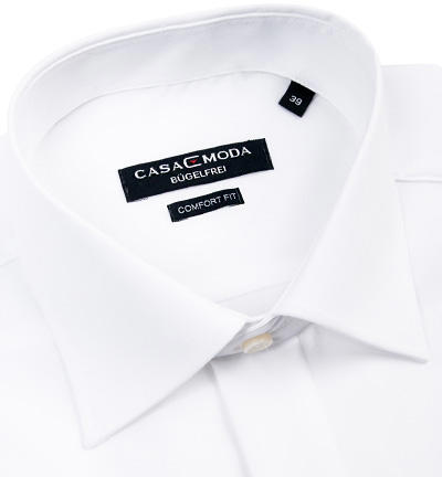 CasaModa, Hemd, Comfort Fit, Popeline, weiß
