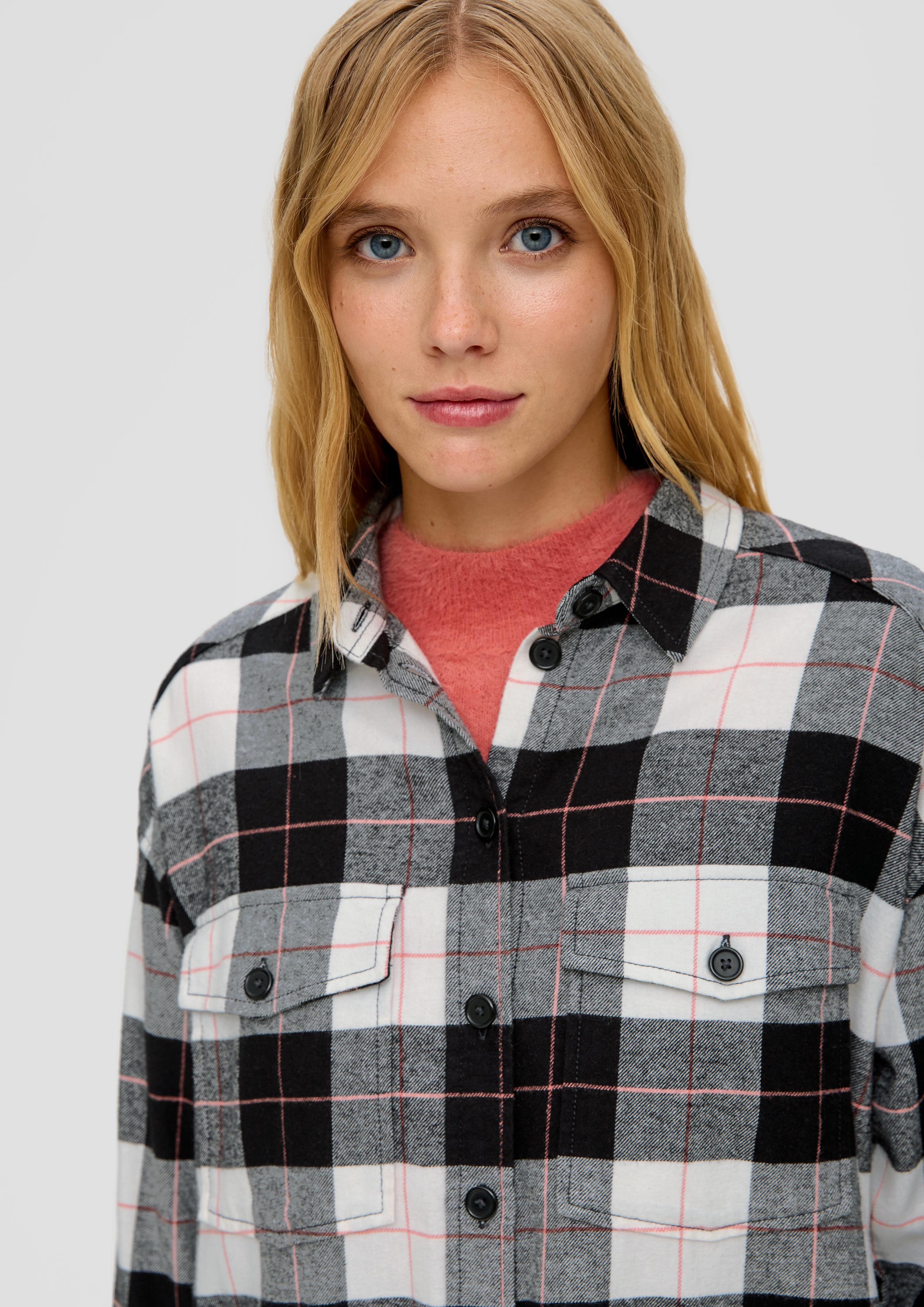 Twill-Bluse mit Pattentaschen  2134565-02N0