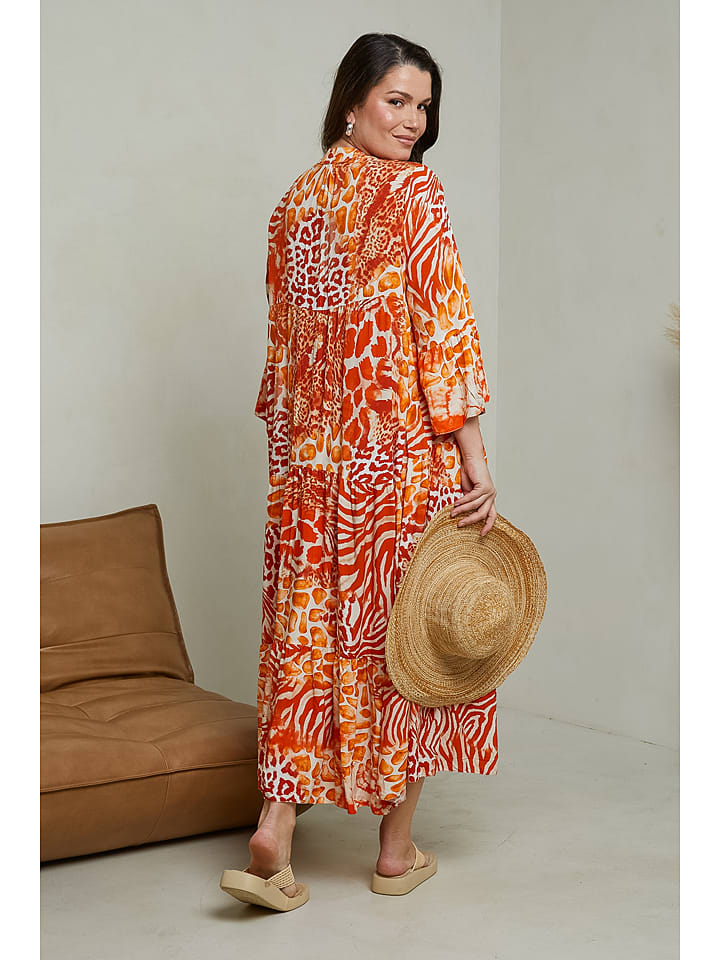 Curvy Lady Kleid in Orange günstig kaufen