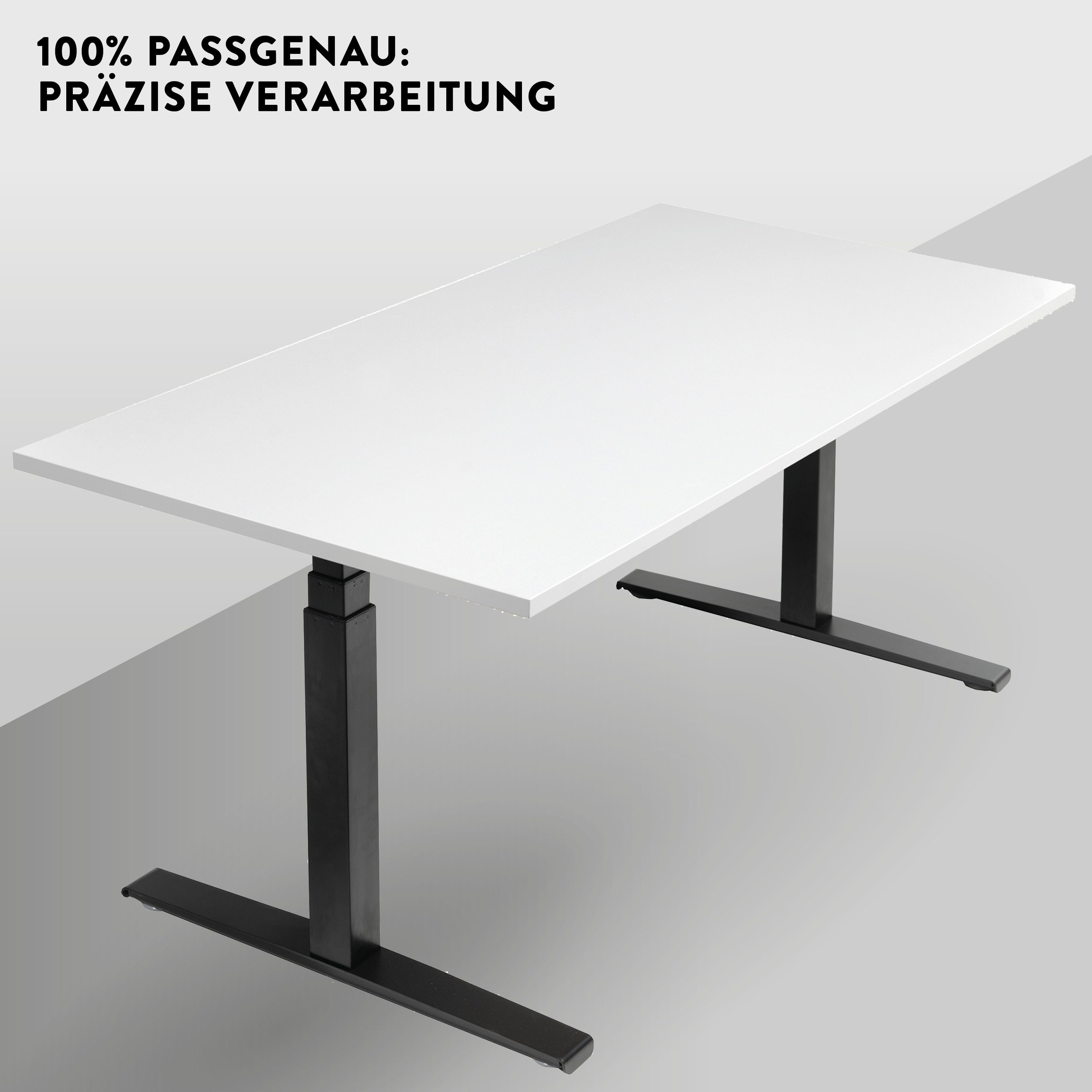boho office® Schreibtischplatte, Tischplatte in Lichtgrau - 120 x 80 cm - 25mm stark - pflegeleicht