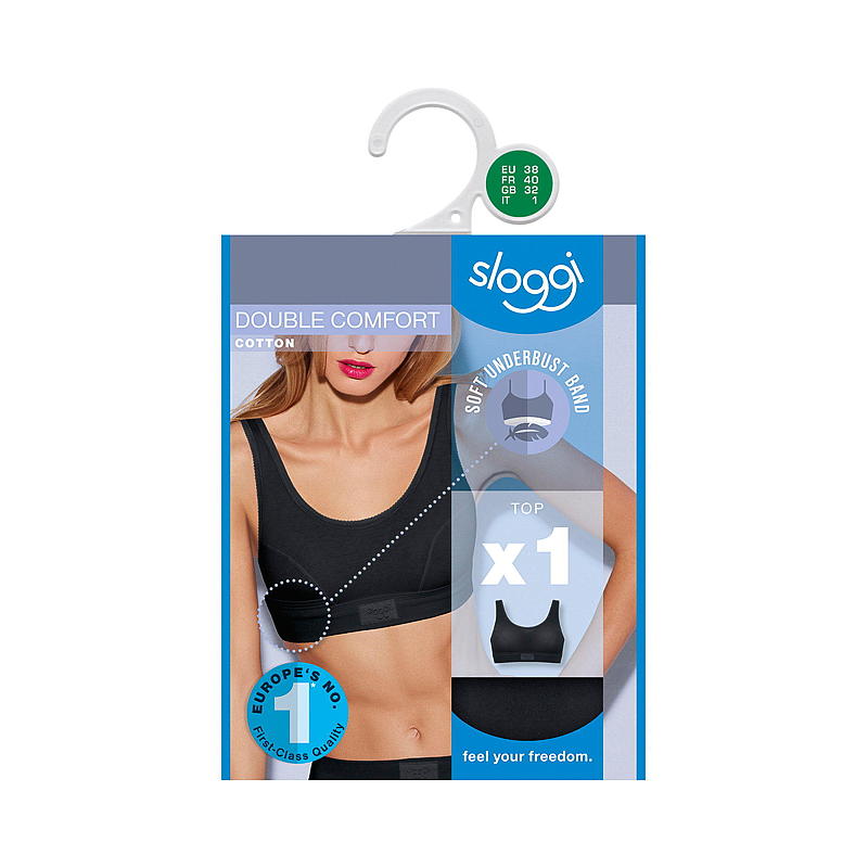 Sloggi Sloggi topp str 38 sort, Double Comfort