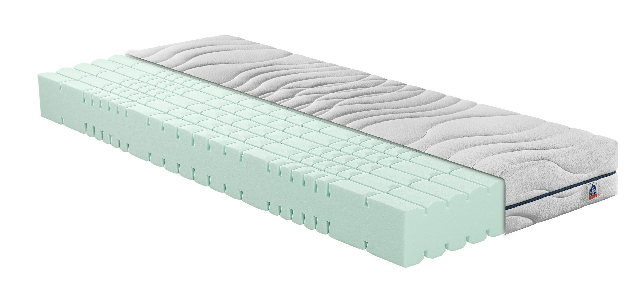 Kaltschaummatratze Sylt mit 7 Liegezonen, Irisette Sale, 20 cm hoch, HyPUR® Hybridschaum mit 3D-Konturschnitt-Technik
