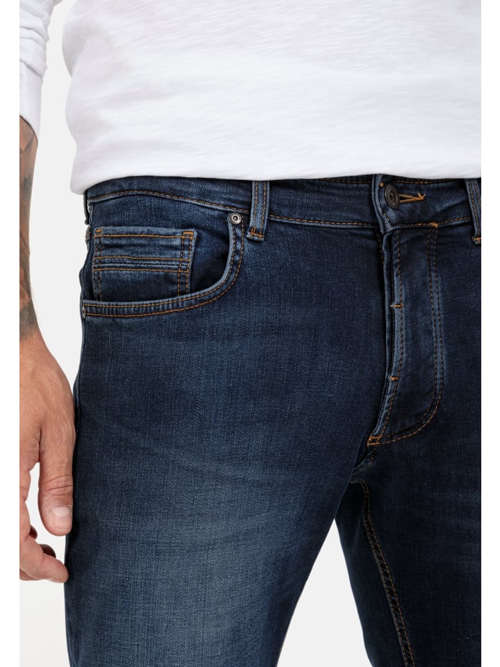 Camel Active Relaxed Fit 5-Pocket Jeans in Blau günstig kaufen