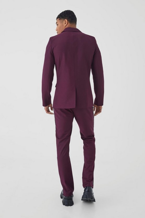 Bestickte Skinny Hose