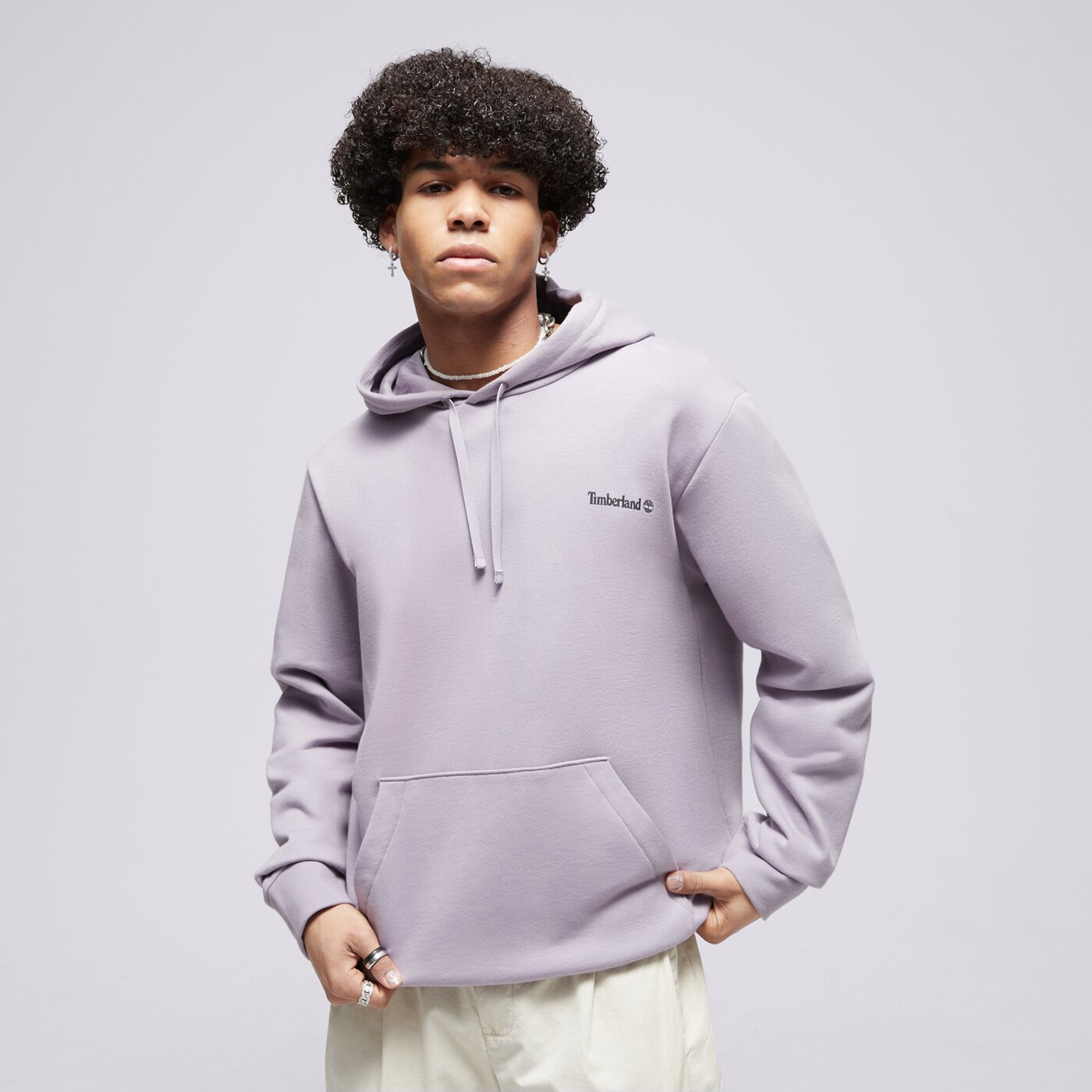 TIMBERLAND HOODIE SMALL LOGO PRINT Violet