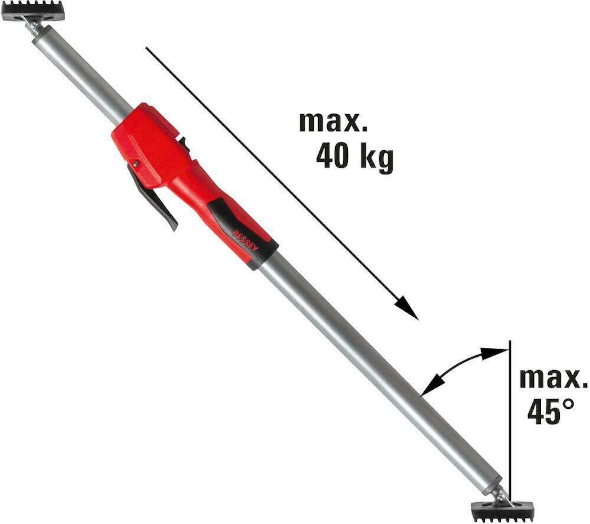 Bessey STE90 Teleskopická podpera sadrokartónu s pumpovacou rukoväťou 575-910 mm 350 kg