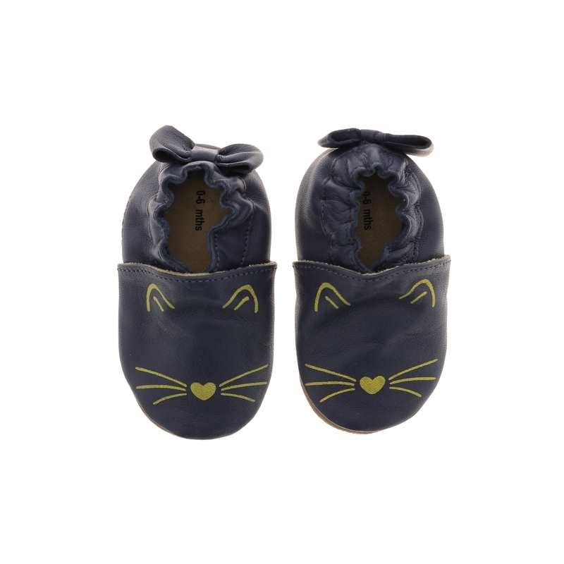 Chaussons cuir tannage vegetal Goldy Cat