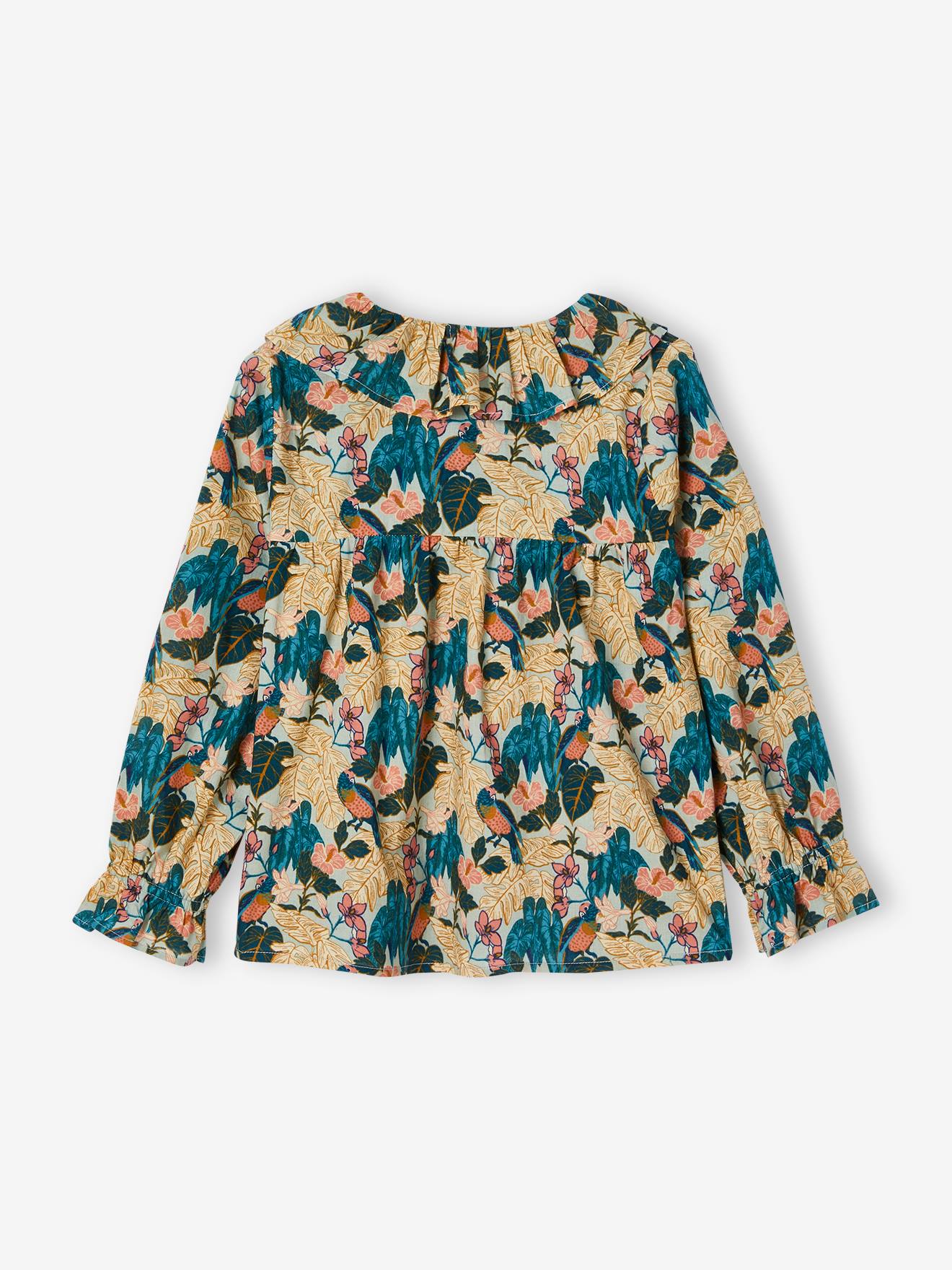 Blouse imprimée fleurs fille blush