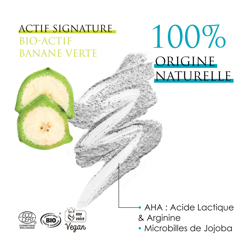 Kadalys Peeling Exfoliant Bio Musaclean Masque doux éclat, unifiant et retextura nt