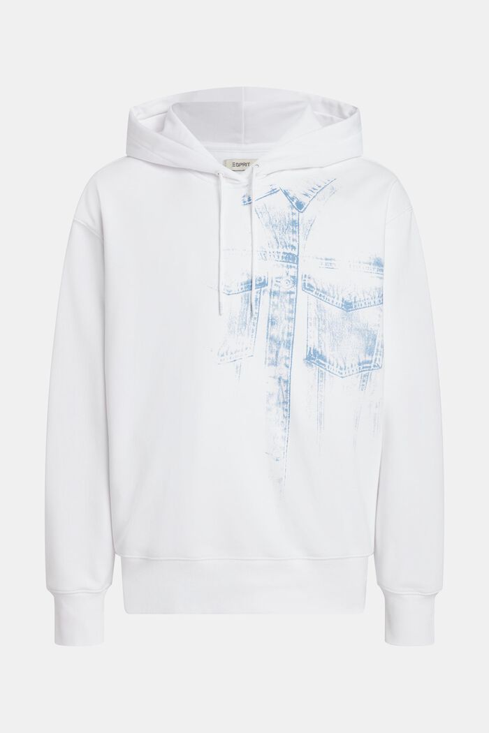 Denim Not Denim Hoodie mit Indigo Print-Detail