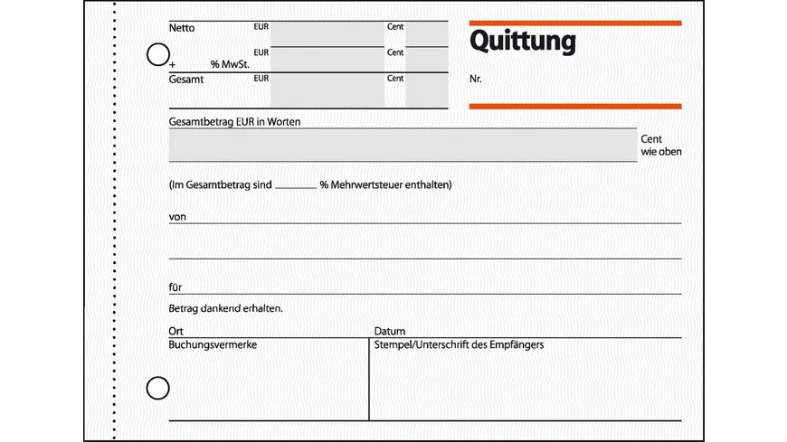 sigel Formularbuch Quittung QU615 A6 50Blatt