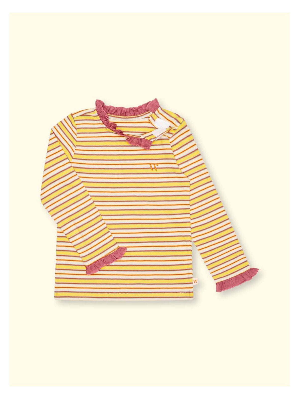 Wombly Fee Langarmshirt gelbgestreift
