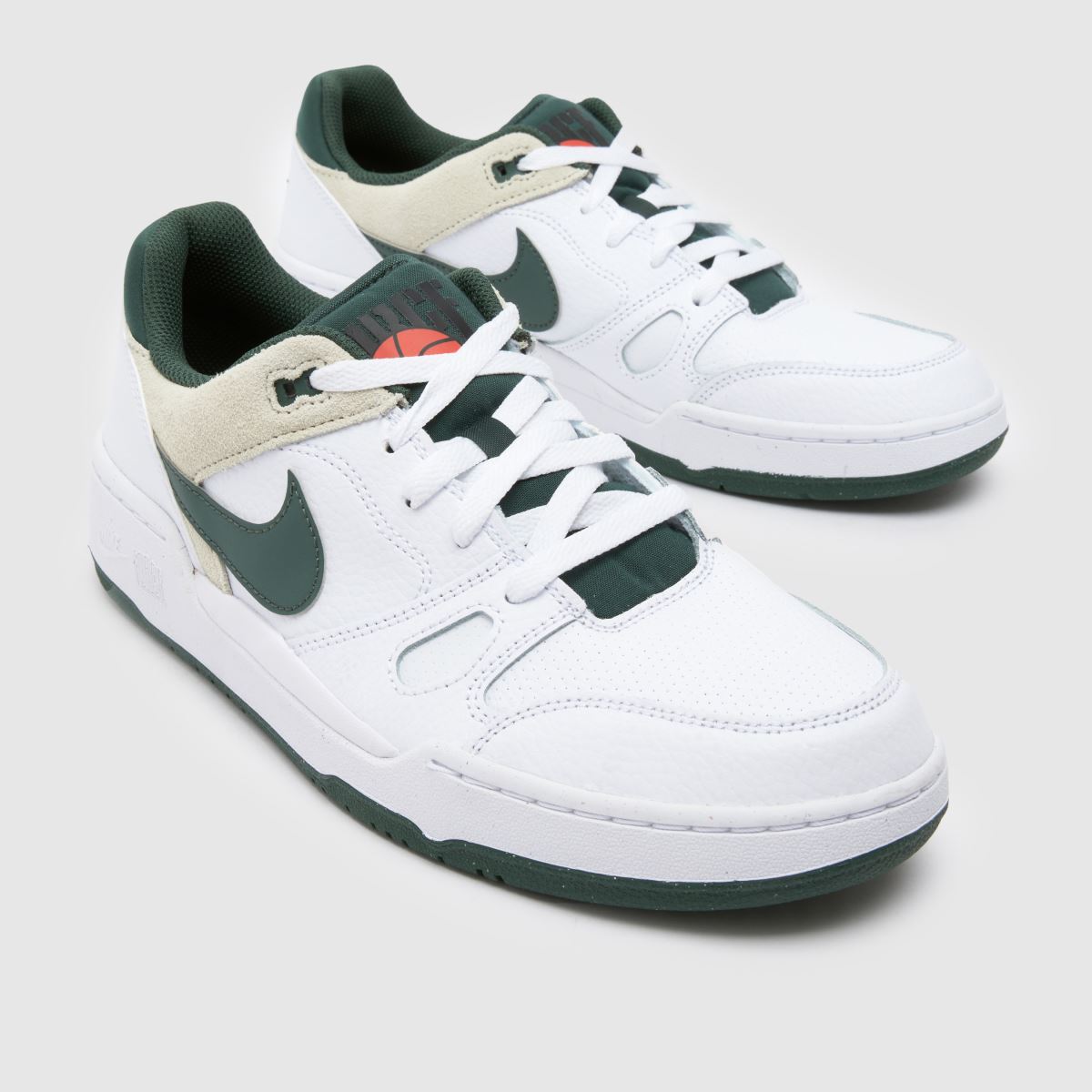 Nike Full Force låga sneakers i vitt och grönt
