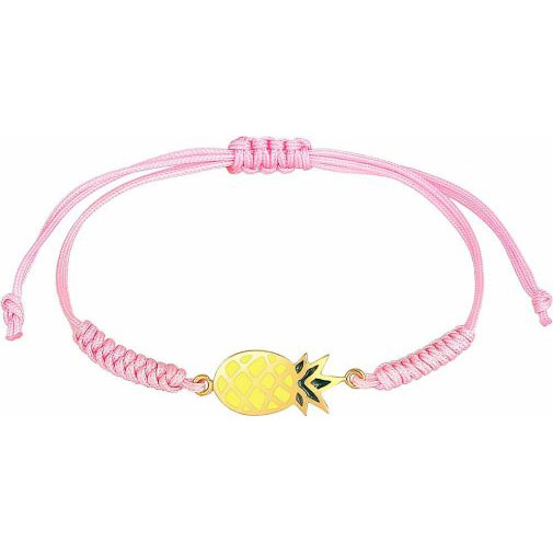 Elli Armband Kinder Ananas Bunt Nylon verstellbar 925 Silber