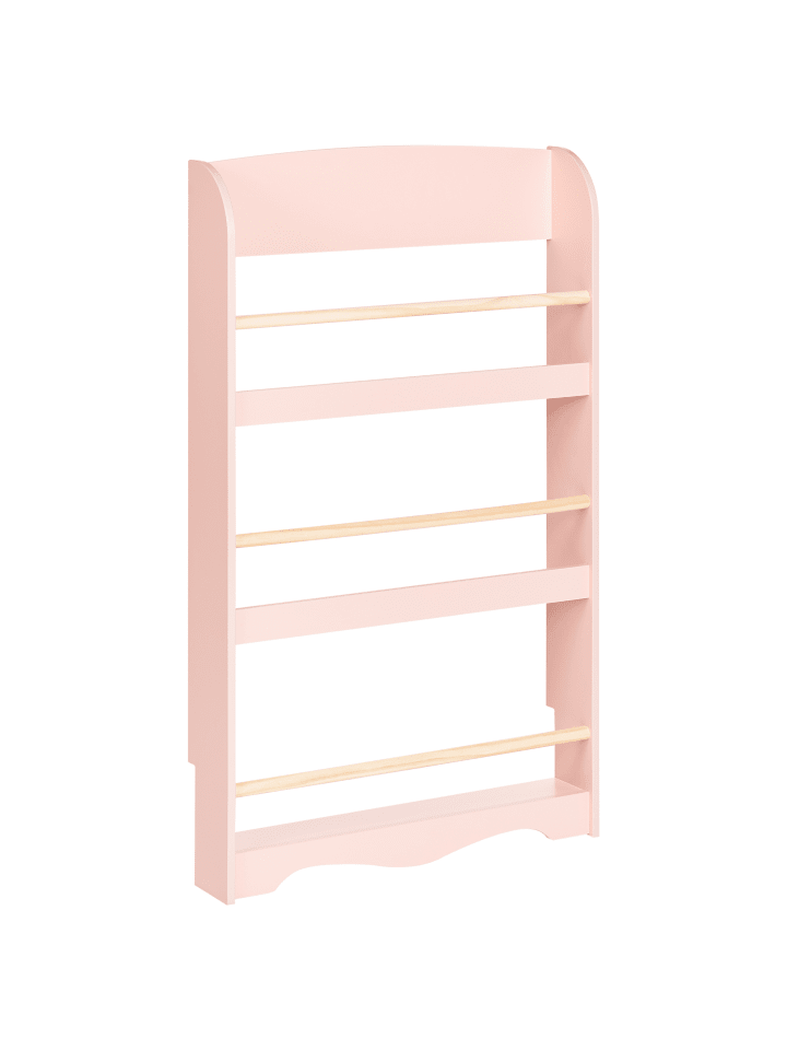 Beliani Bücherregal LILOET in Rosa/Heller Holzfarbton - (W) 60 x (H) 100 x (L) 12 cm günstig kaufen onesize
