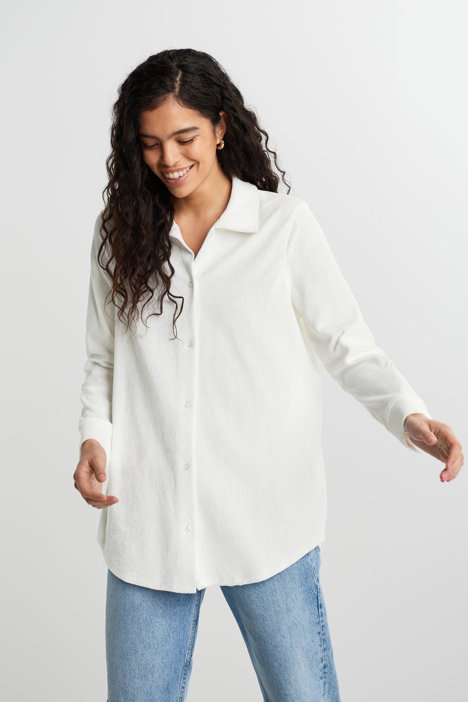 Amelia towelling shirt