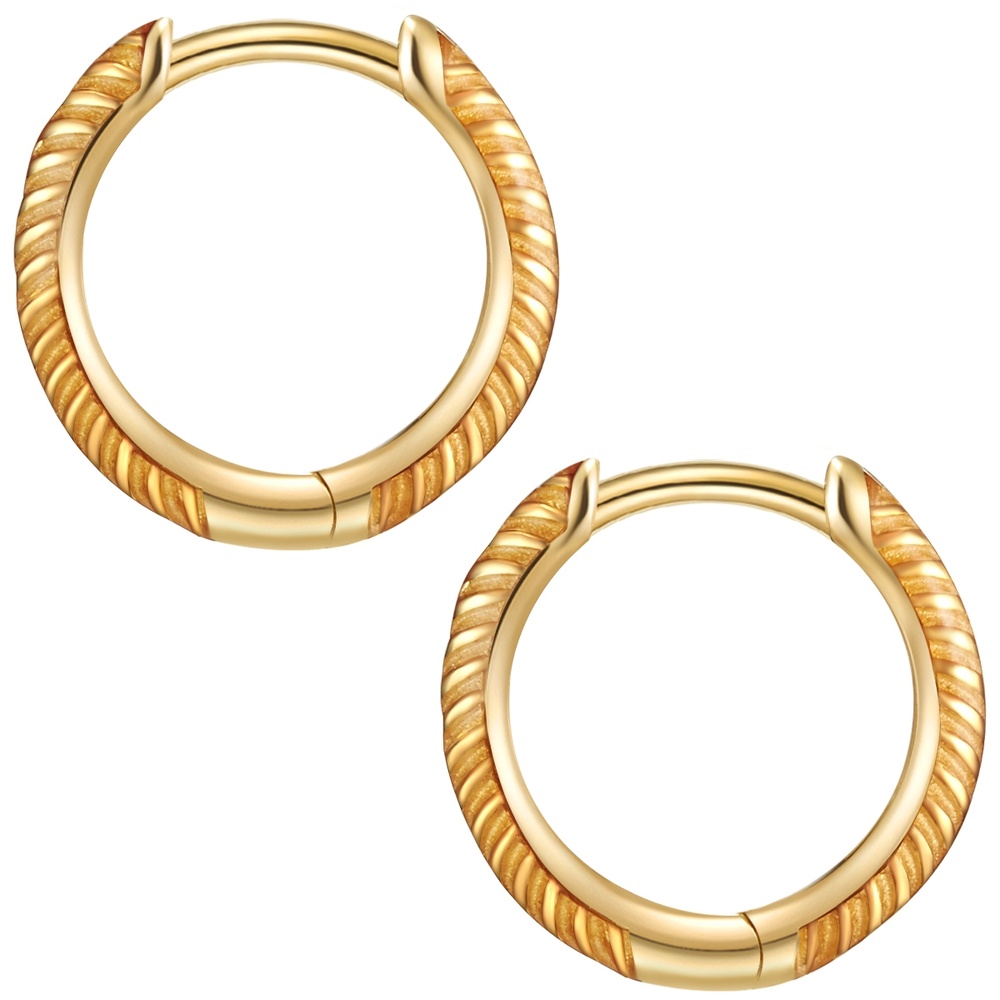 Glanzstücke München Créoles en argent Argent sterling en Or jaune Boucles d'oreilles