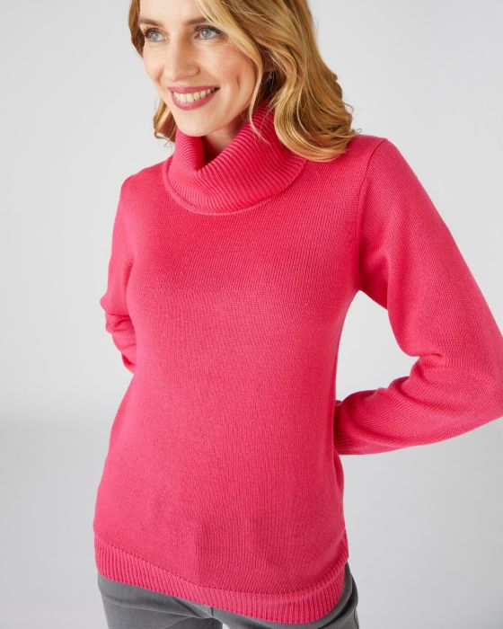Pull col boule manches longues