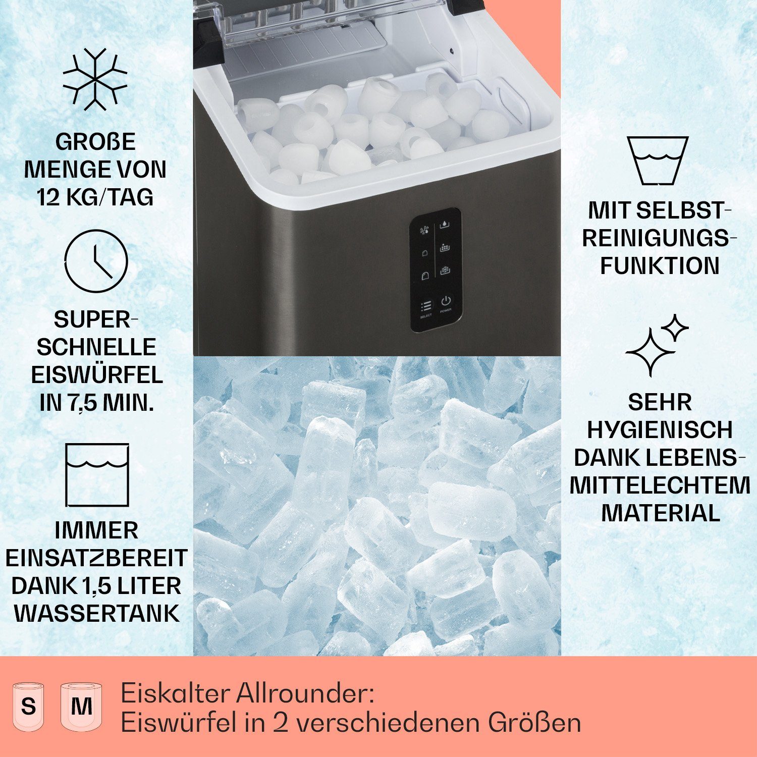 Klarstein Eiswürfelmaschine Albaron Supreme