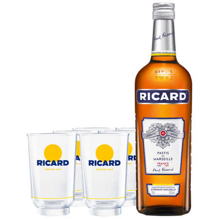 PACK RICARD + 6 VERRES LEHANNEUR NOUVEAU LOGO