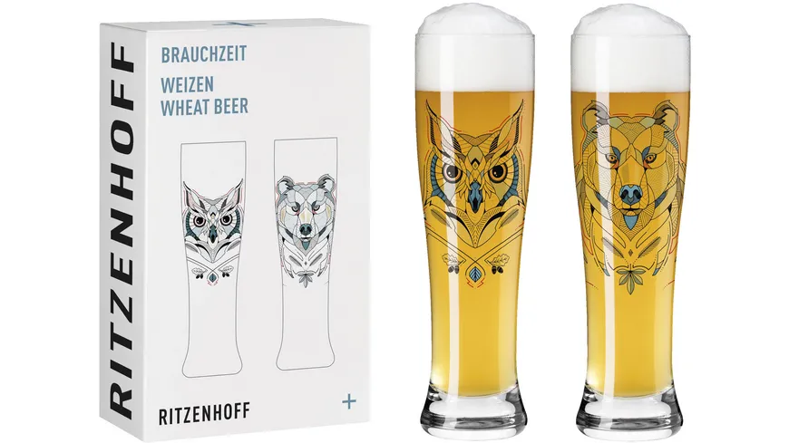 RITZENHOFF Weizenbierglas Brauchzeit Set #1 von Andreas Preis 2-tlg.