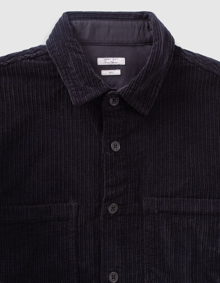 Surchemise REGULAR marine velours côtelé Homme