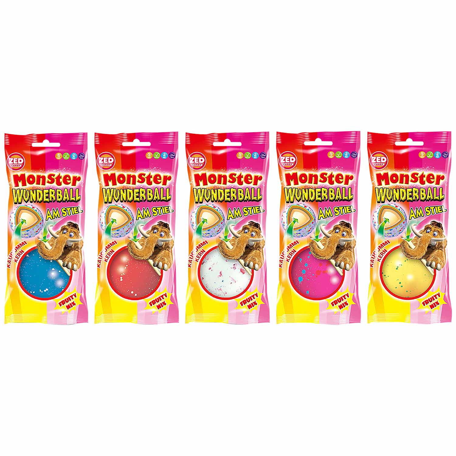 ZED Candy Monster Wunderball am Stiel Fruity Mix 60g