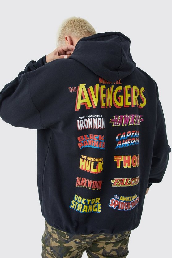 Oversize Hoodie mit lizenziertem Marvel Avengers Print