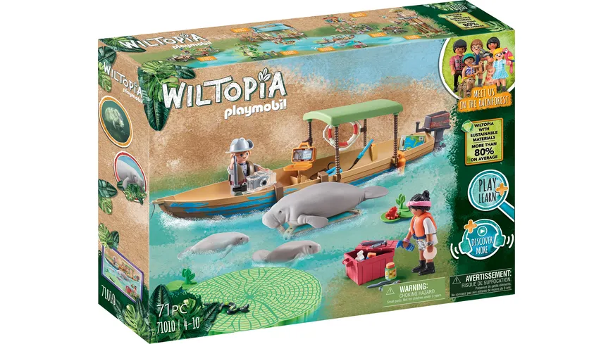 PLAYMOBIL 71010 -  WILTOPIA Bootsausflug zu den Seekühen